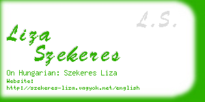 liza szekeres business card